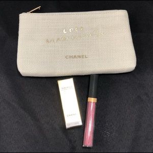 💯 Authentic Chanel Cream Cosmetic Bag Bundle